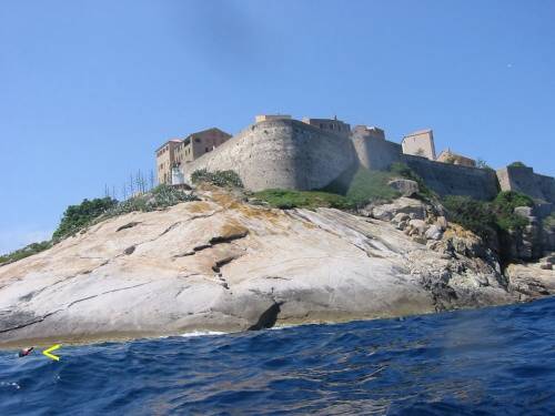 Blick auf die Festung von Calvi
